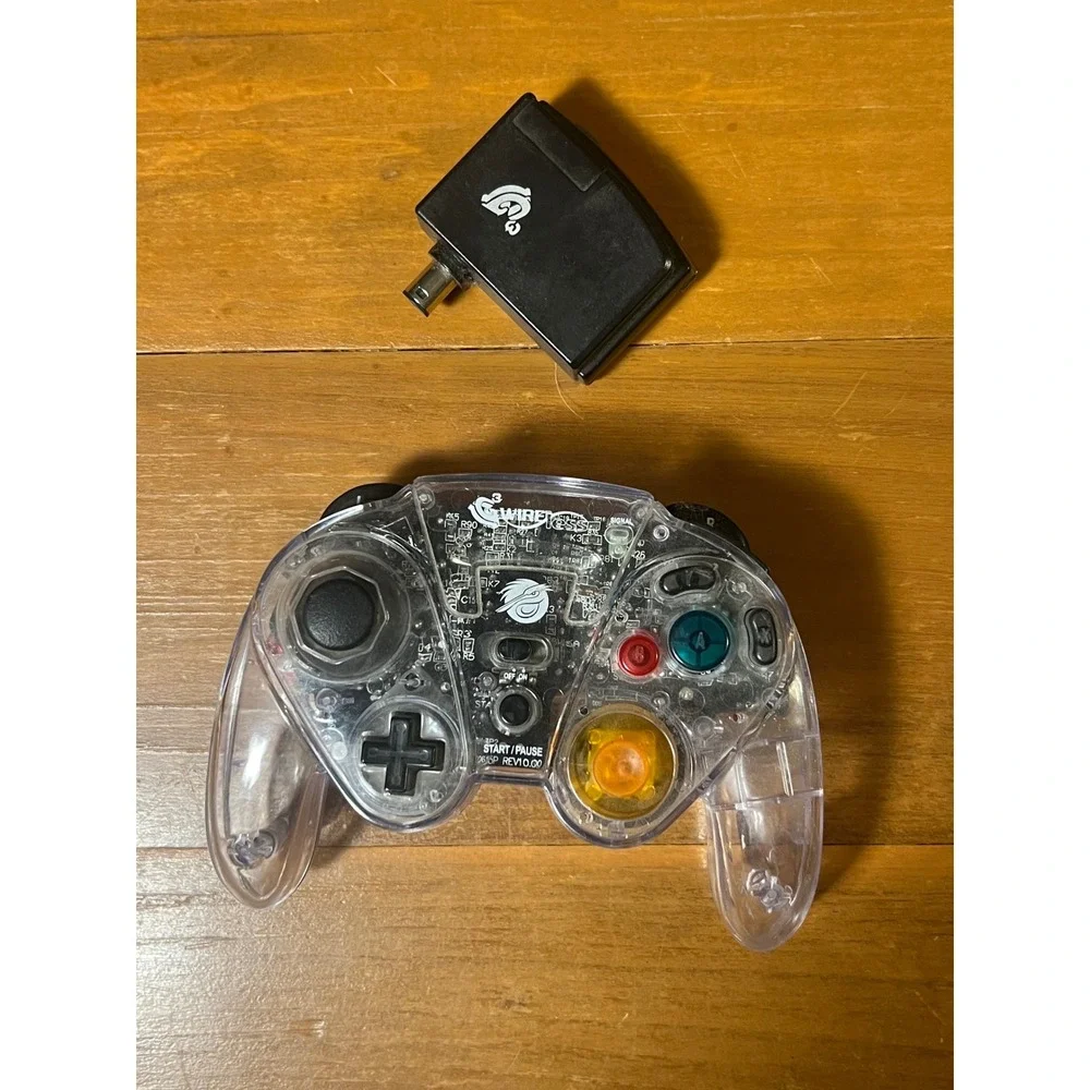 G-Wireless‎ Nintendo GameCube Controller Clear Transparent with Receiver Dongle